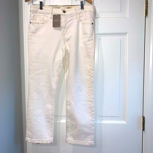 Anthropologie/pilcro white cropped jeans (31)